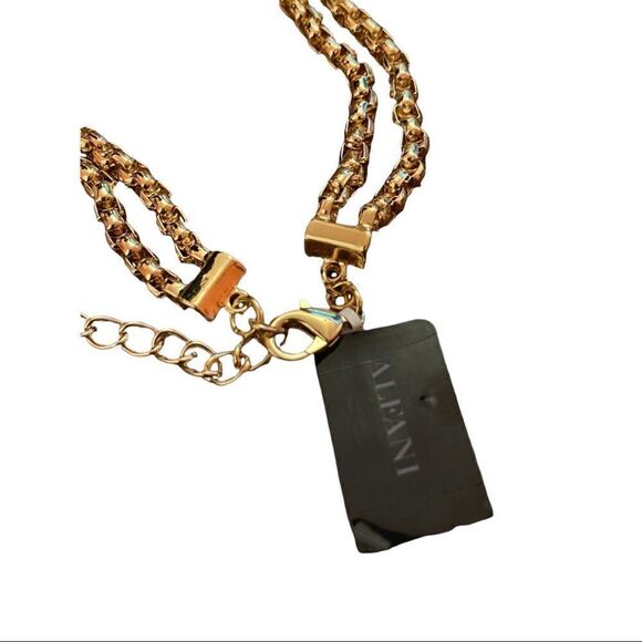 NWT ALFANI Color Box Chain Layered Collar Necklace, 17" + 2" extender - Picture 4 of 6